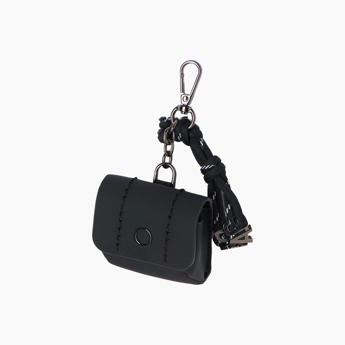 Kopfhöreretui O bag crocus schwarz gummiertes Gewebe - O bag Official Website