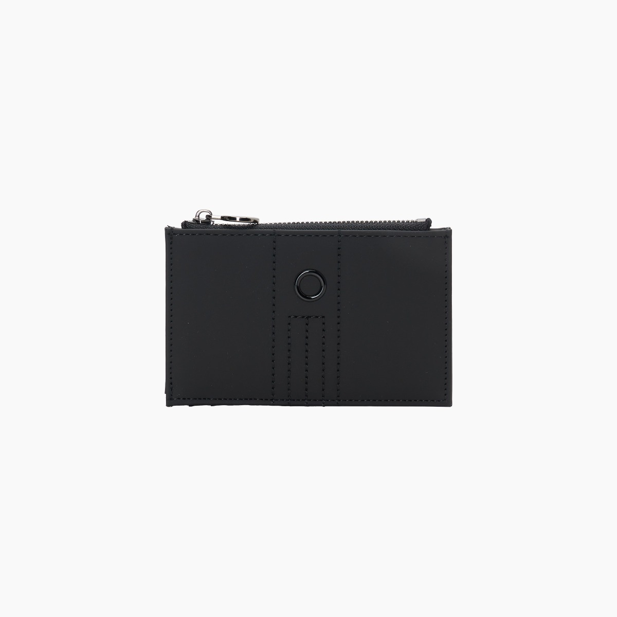 Card holder O bag anemone black rubberized fabric - O bag Official Website