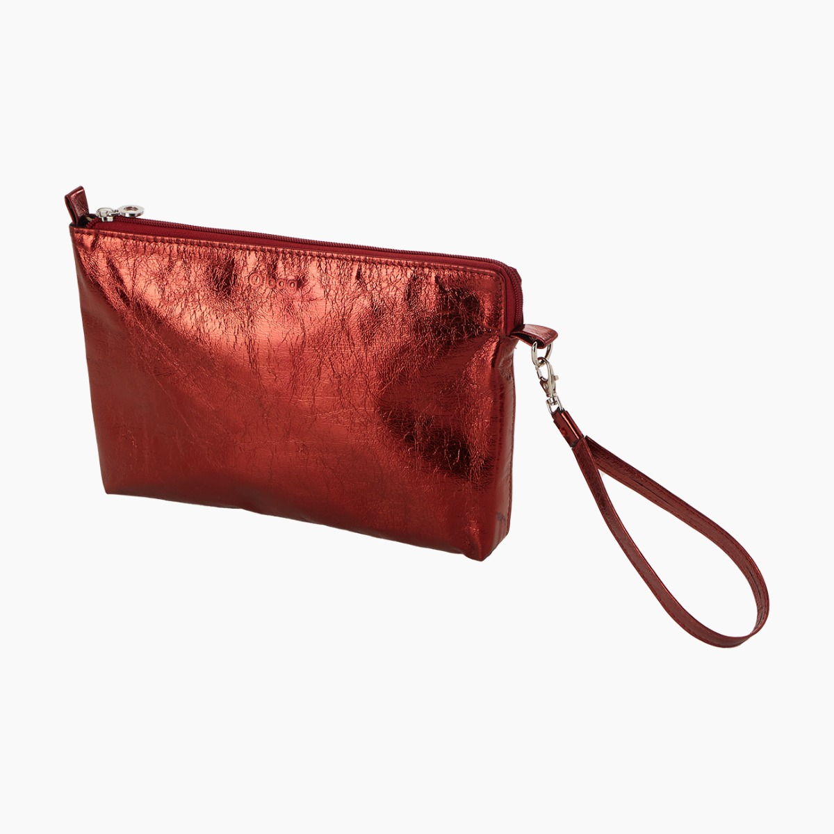 Pochette a busta laminato bordeaux - O bag Official Website