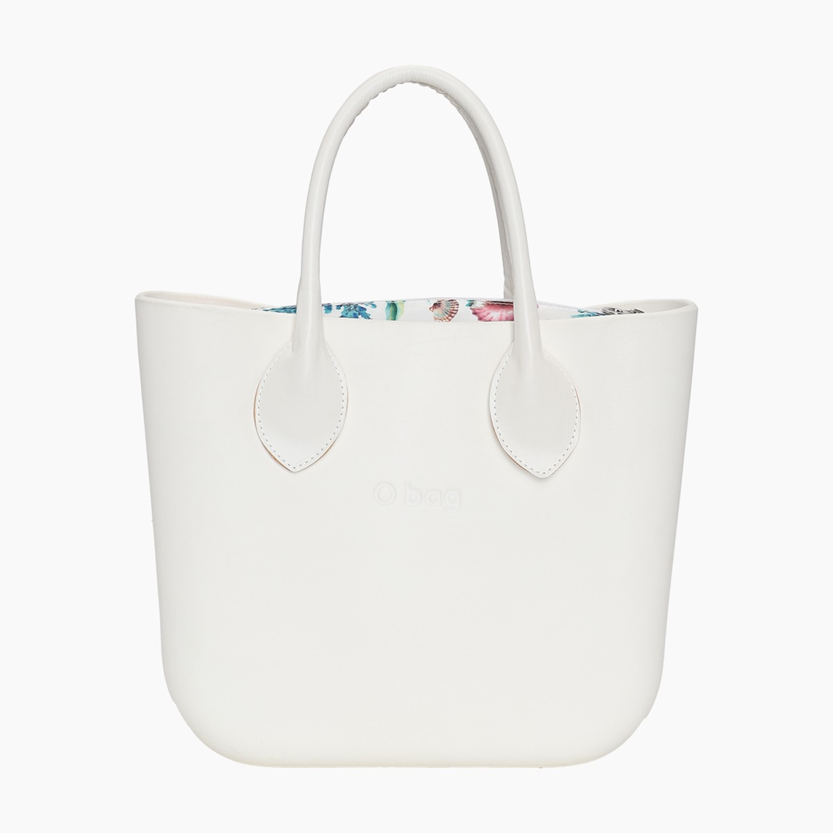Borsa composta O bag mini con manico corto cuore nappa e sacca cavalluccio marino latte - O bag Official Website