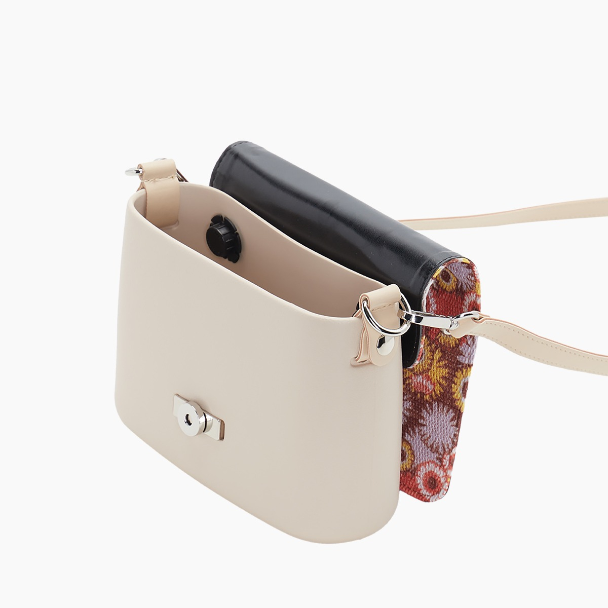 O pocket con pattina lace bloom e tracolla extraslim sabbia - O bag Official Website