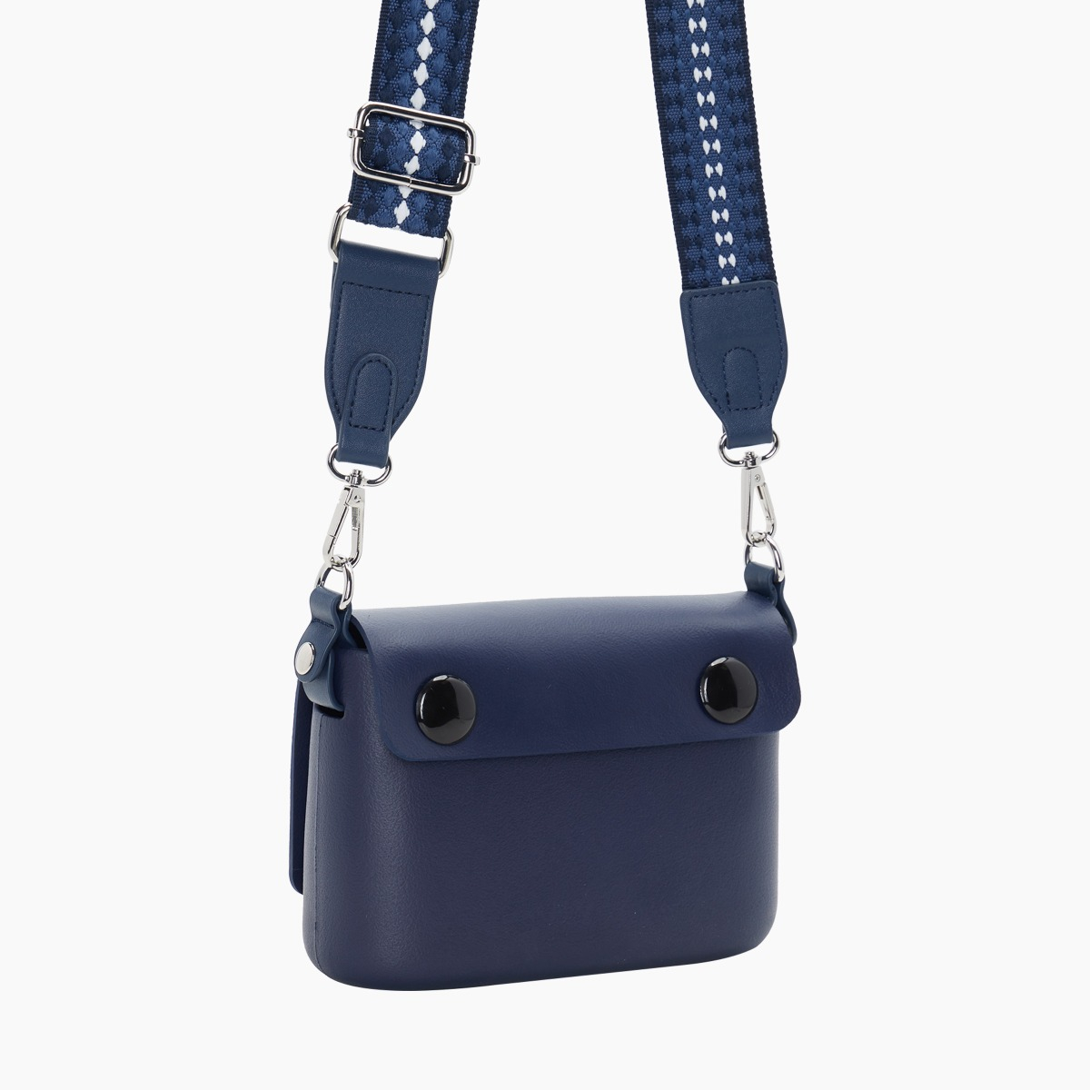 O pocket con pattina e tracolla regolabile jacquard pluriball blu navy - O bag Official Website