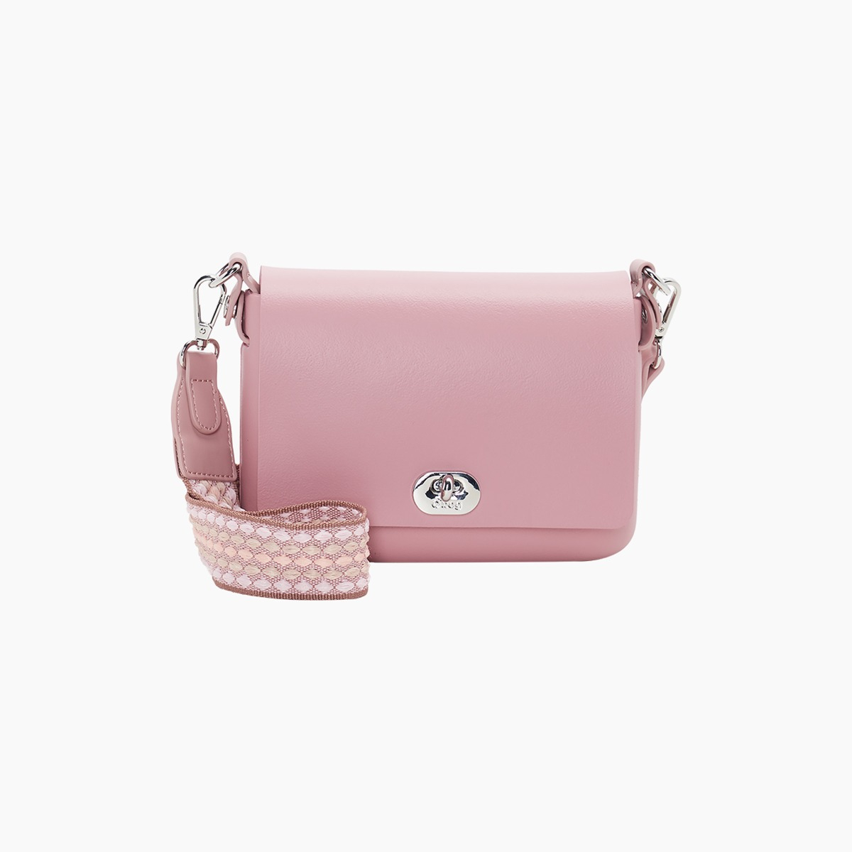 O pocket con pattina e tracolla regolabile jacquard pluriball blush - O bag Official Website