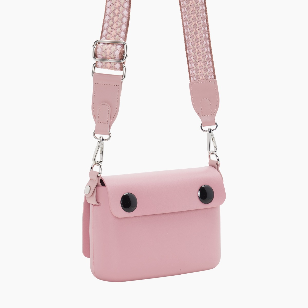 O pocket con pattina e tracolla regolabile jacquard pluriball blush - O bag Official Website