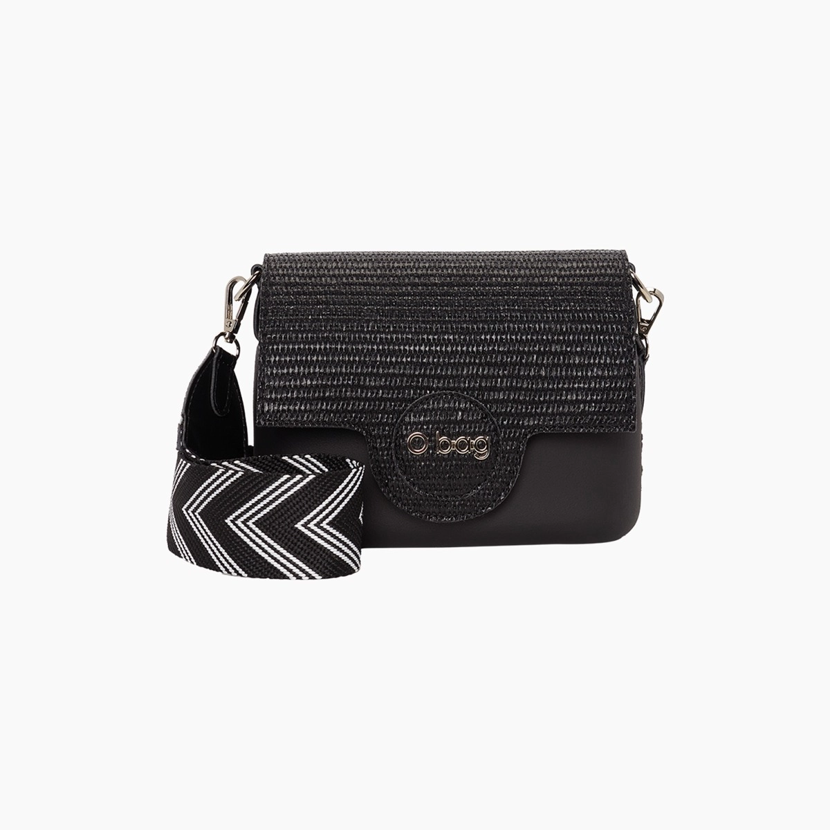 O pocket con pattina logo e tracolla regolabile freccia nera - O bag Official Website