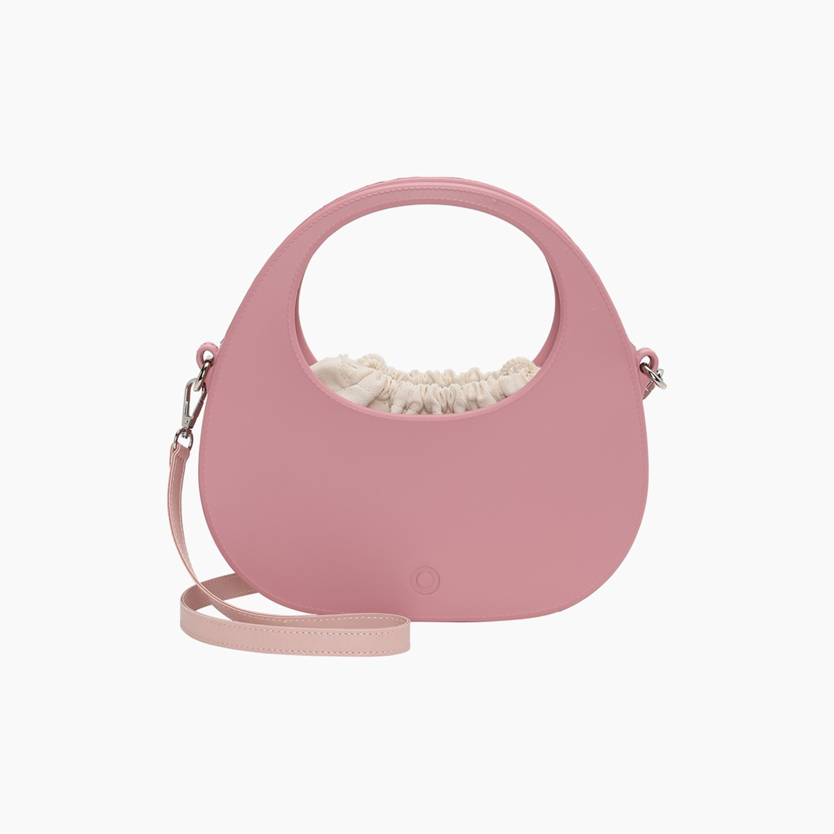 Borsa composta O bag oblò con sacca interna e tracolla effetto nappa easy blush - O bag Official Website