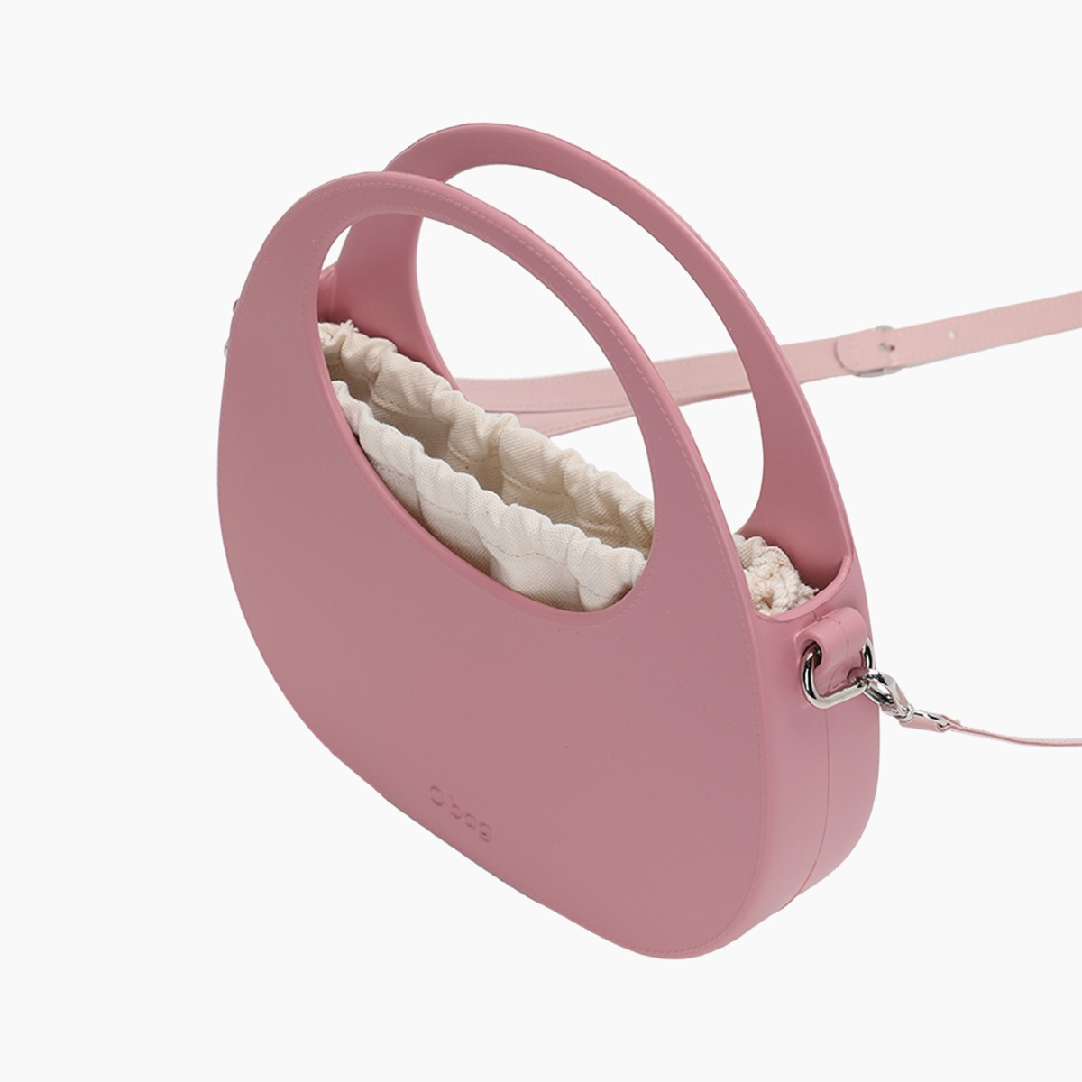 Borsa composta O bag oblò con sacca interna e tracolla effetto nappa easy blush - O bag Official Website
