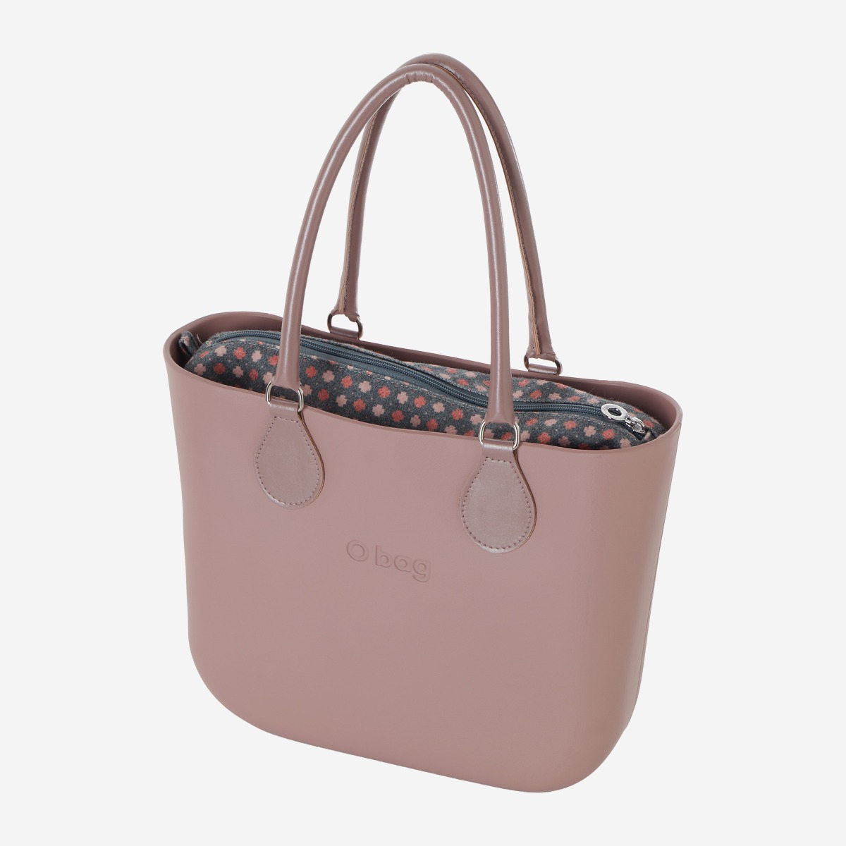 O bag mini con asa midi con aro y bolsa de tweed geométrico - O bag Official Website