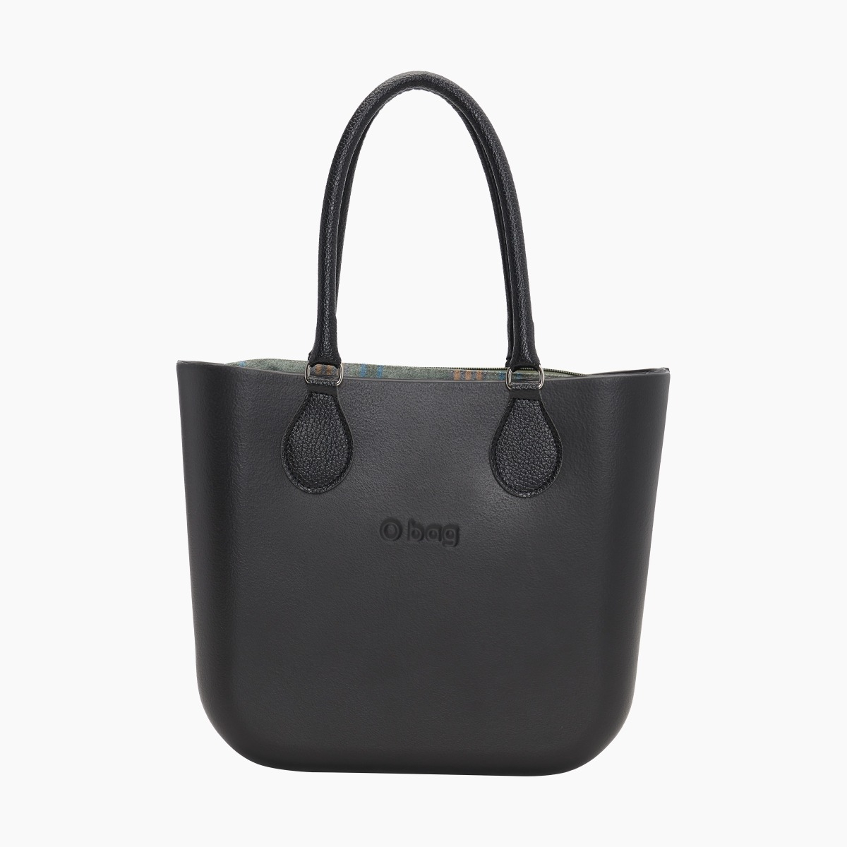 O bag mini con asa midi con aro y bolsa de tejido escocés - O bag Official Website
