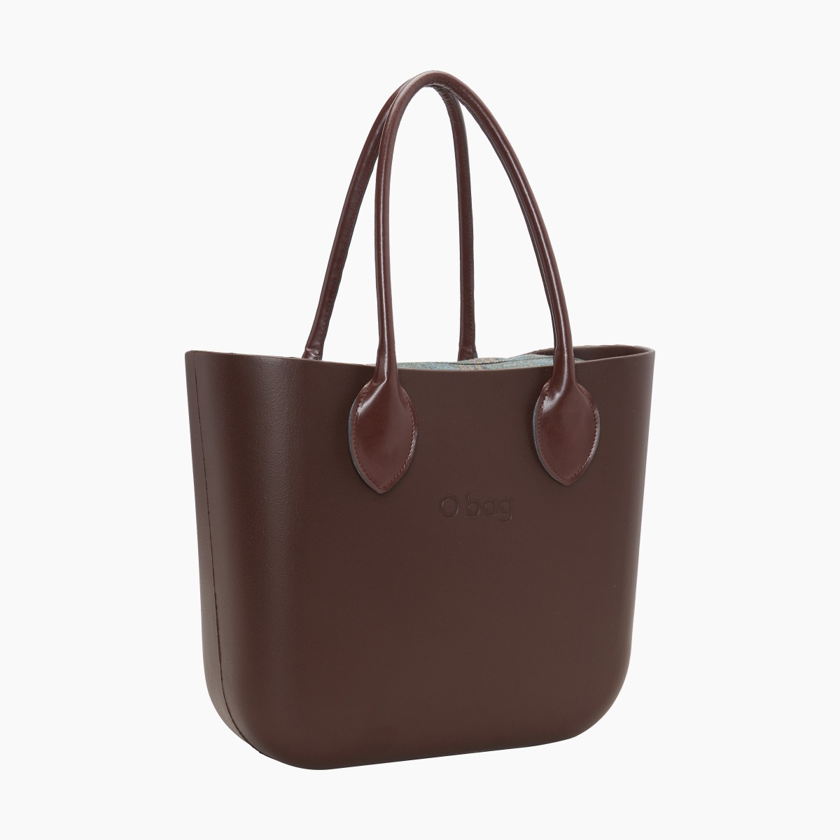 O bag con asa larga en forma de corazón y bolsa de tejido escocés - O bag Official Website