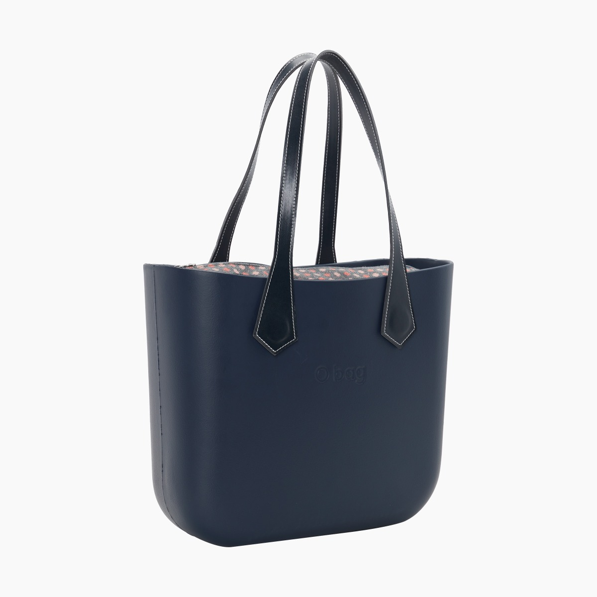 O bag con asa larga en punta y bolsa de tweed geométrico - O bag Official Website