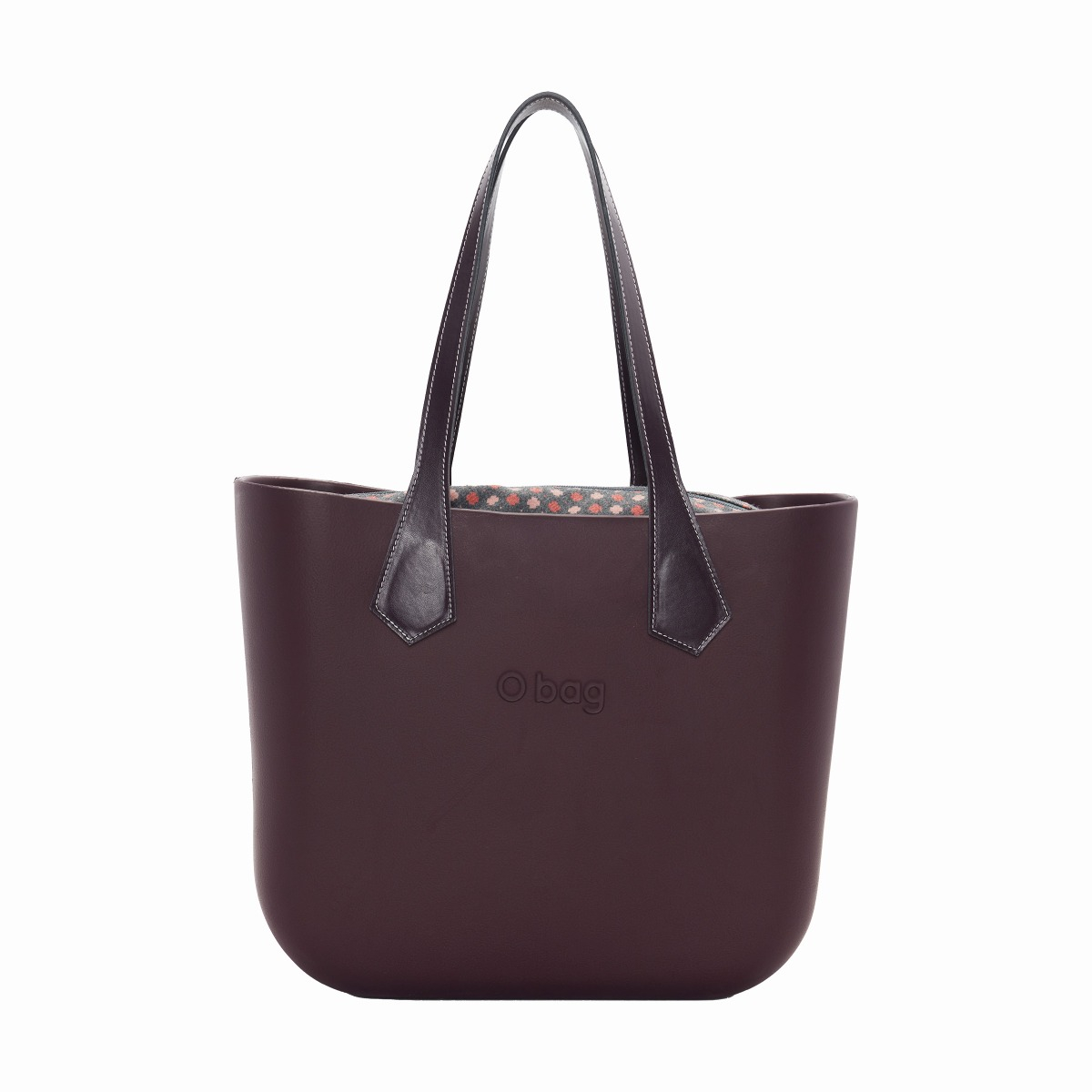 O bag con asa larga en punta y bolsa de tweed geométrico - O bag Official Website