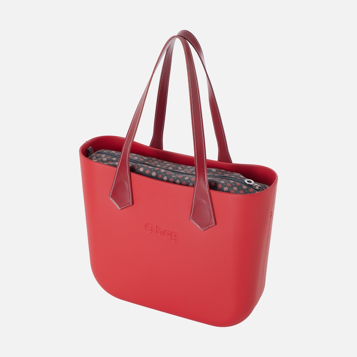 O bag con asa larga en punta y bolsa de tweed geométrico - O bag Official Website