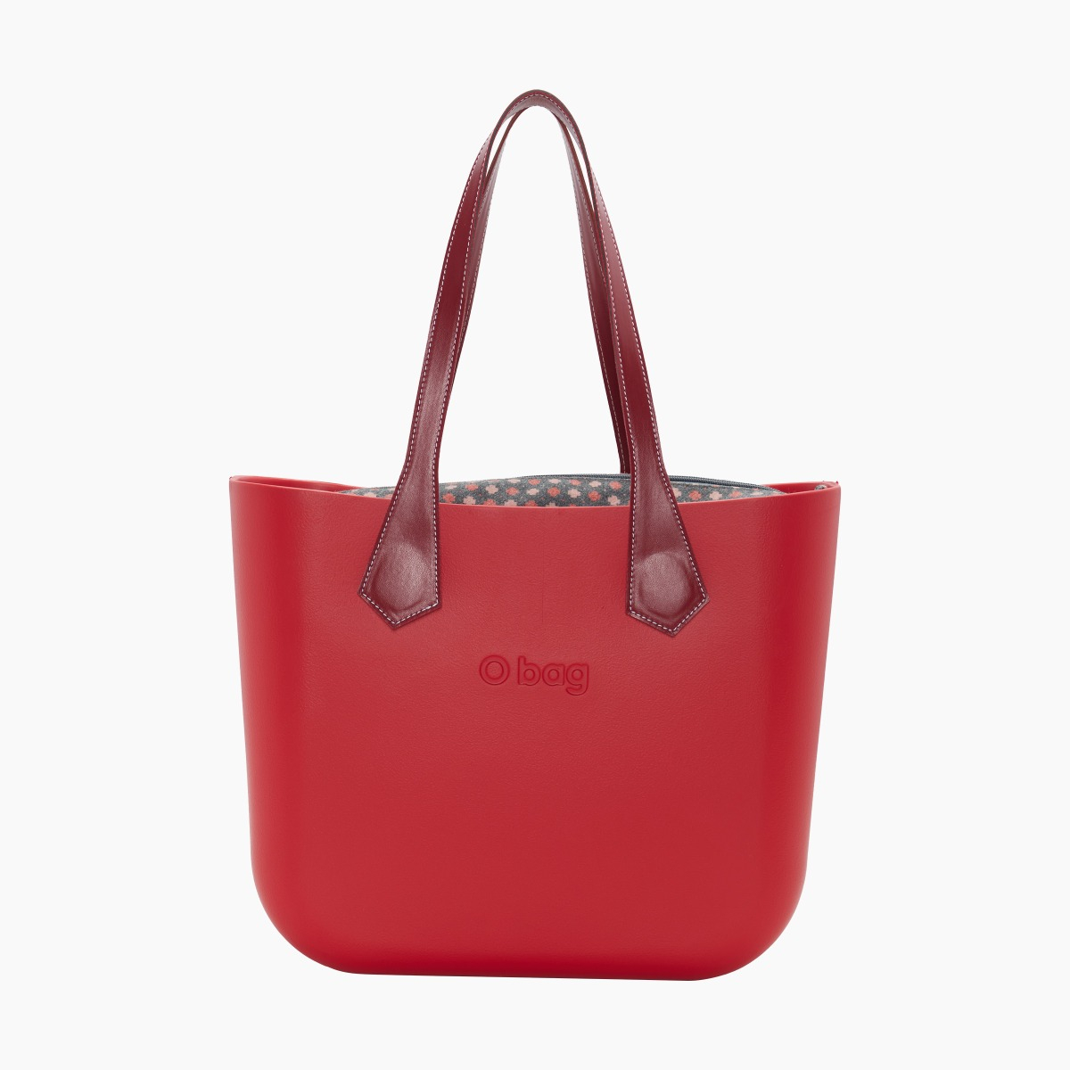 O bag con asa larga en punta y bolsa de tweed geométrico - O bag Official Website