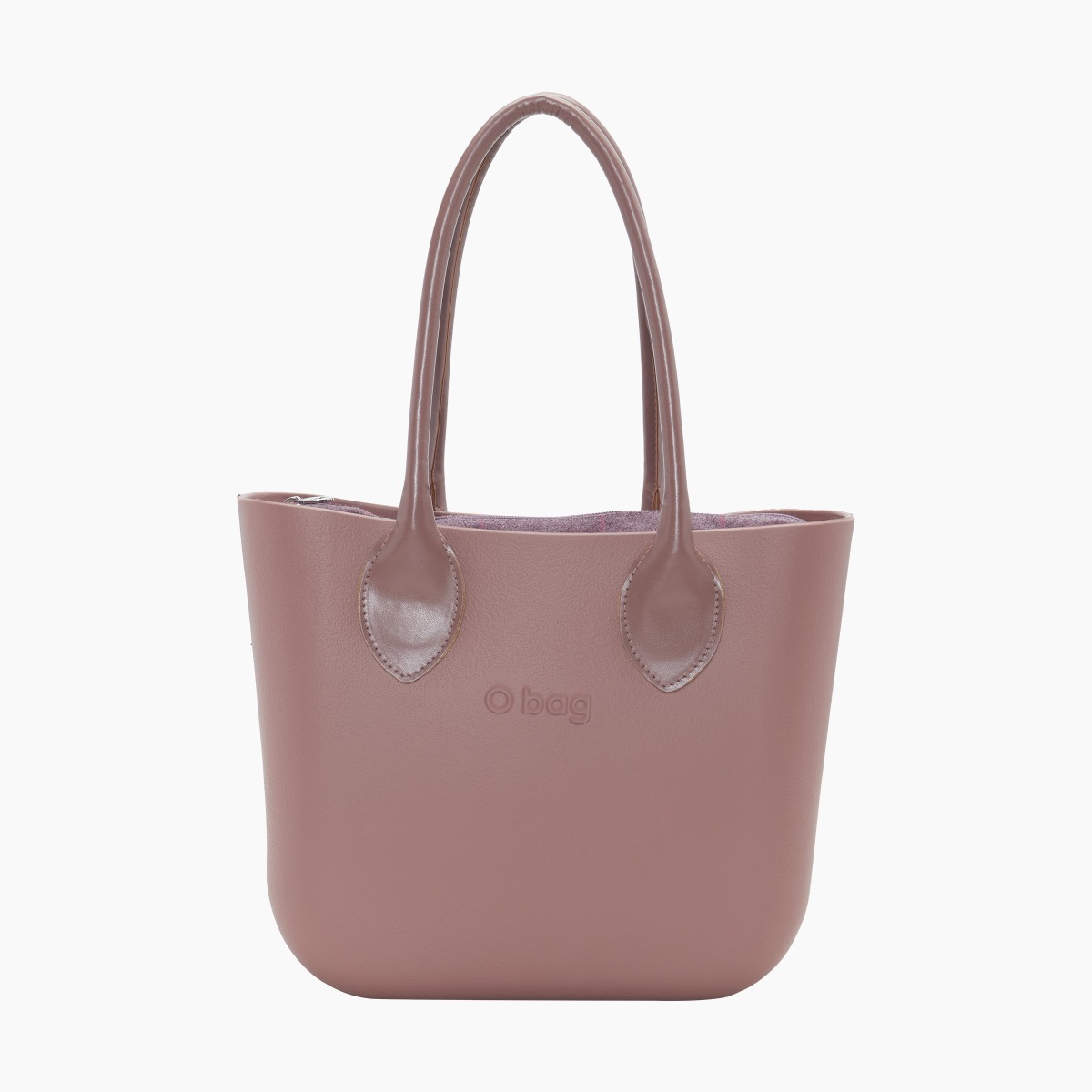 O bag mini con asa larga en forma de corazón y bolsa de tejido de cuadros - O bag Official Website
