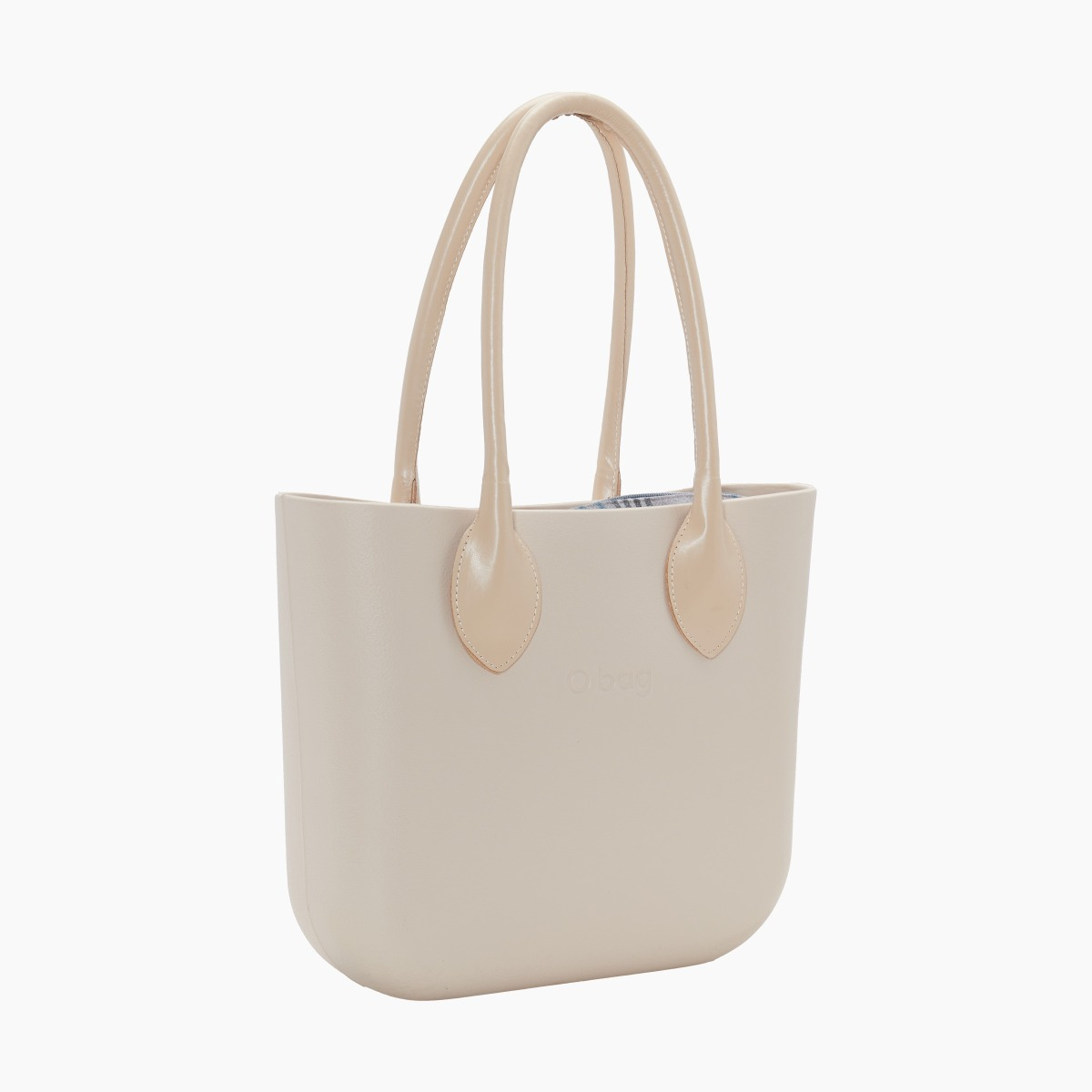 O bag mini con asa larga en forma de corazón y bolsa de tejido escocés oscuro - O bag Official Website