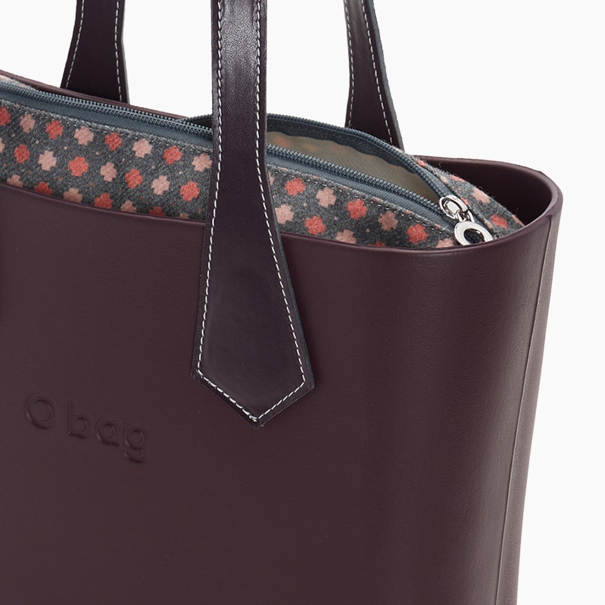 O bag mini en punta y bolsa de tweed geométrico - O bag Official Website