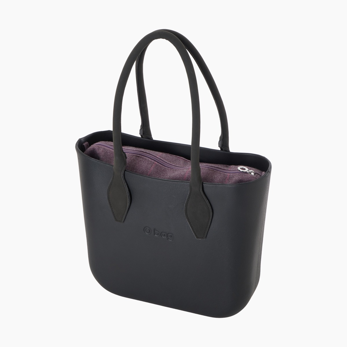 O bag mini con asa larga en rombo y bolsa de tejido de cuadros - O bag Official Website