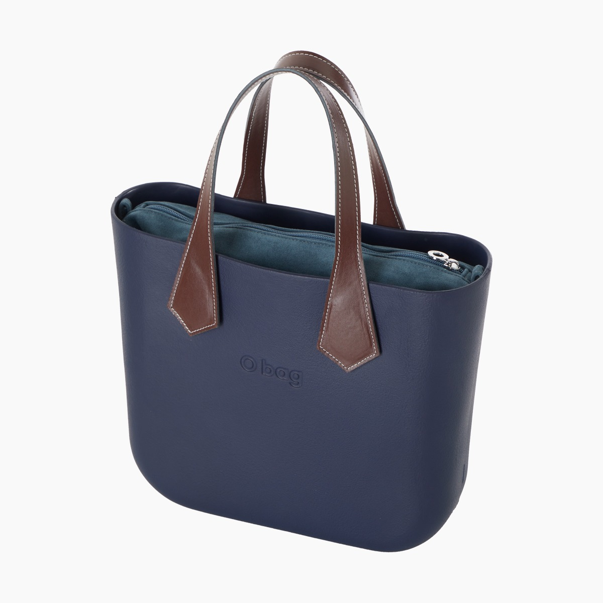 O bag mini con asa corta en punta y bolsa de tejido afelpado (símil ante) - O bag Official Website