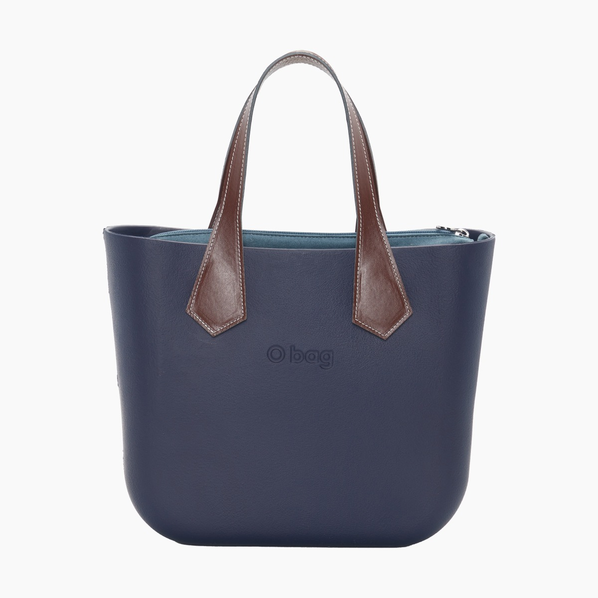 O bag mini con asa corta en punta y bolsa de tejido afelpado (símil ante) - O bag Official Website