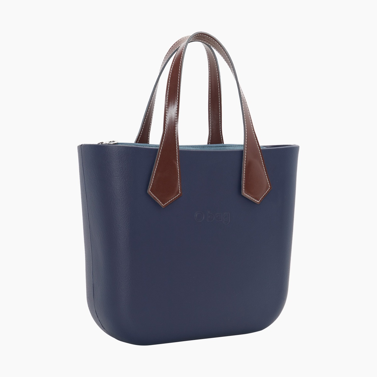 O bag mini con asa corta en punta y bolsa de tejido afelpado (símil ante) - O bag Official Website