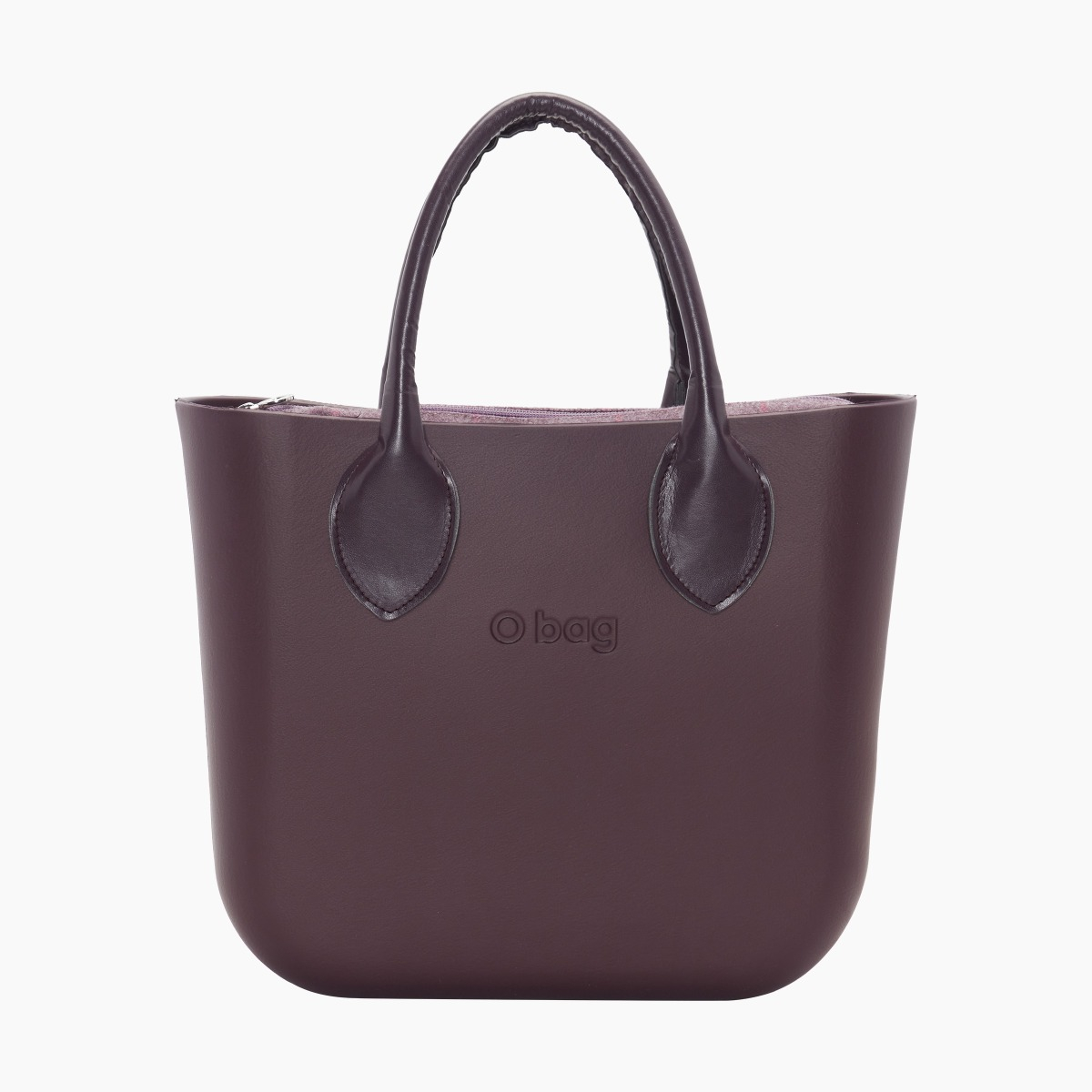 O bag mini con asa corta en forma de corazón y bolsa de tejido de cuadros - O bag Official Website