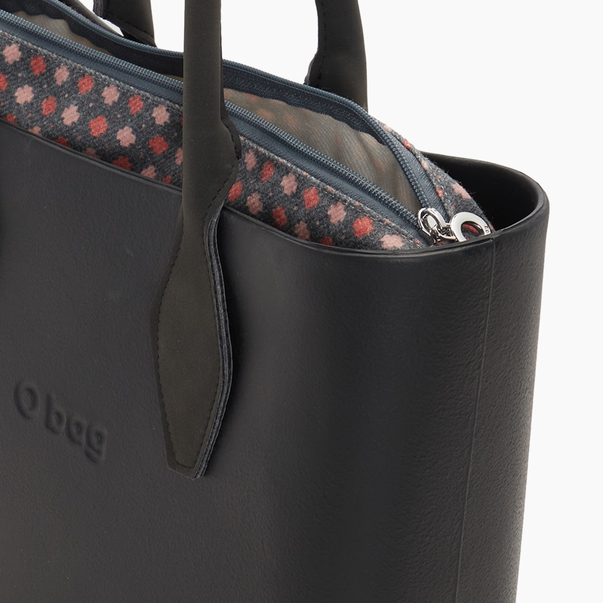 O bag mini con asa corta en rombo y bolsa de tweed geométrico - O bag Official Website