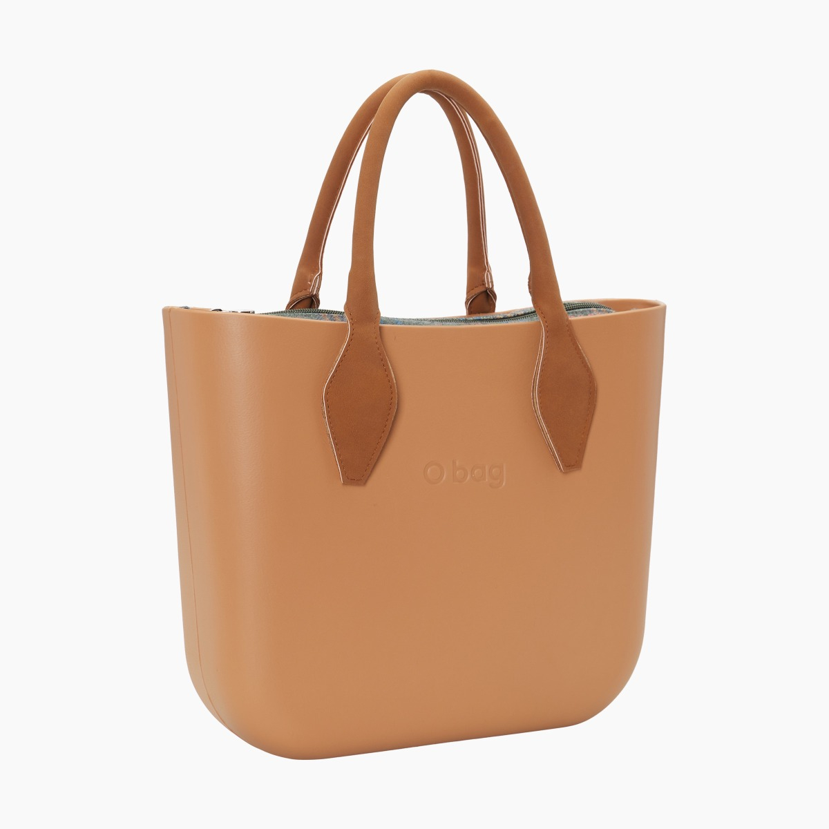 O bag mini con asa corta en rombo y bolsa de tejido escocés - O bag Official Website