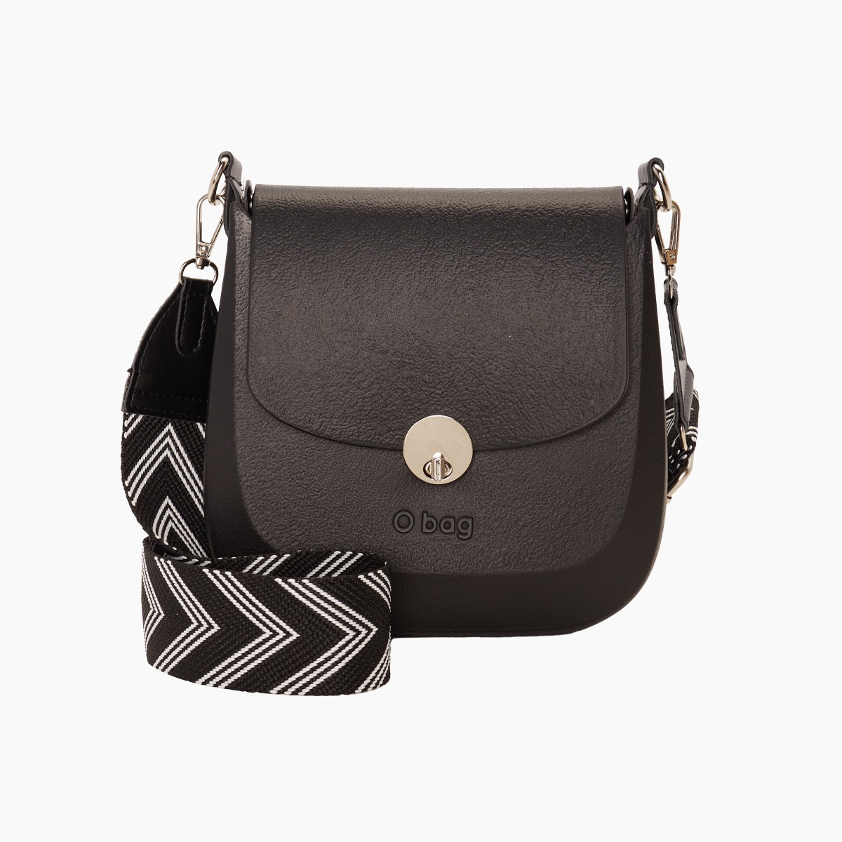 Borsa composta O bag chase nera tracolla regolabile disegno freccia 3D - O bag Official Website