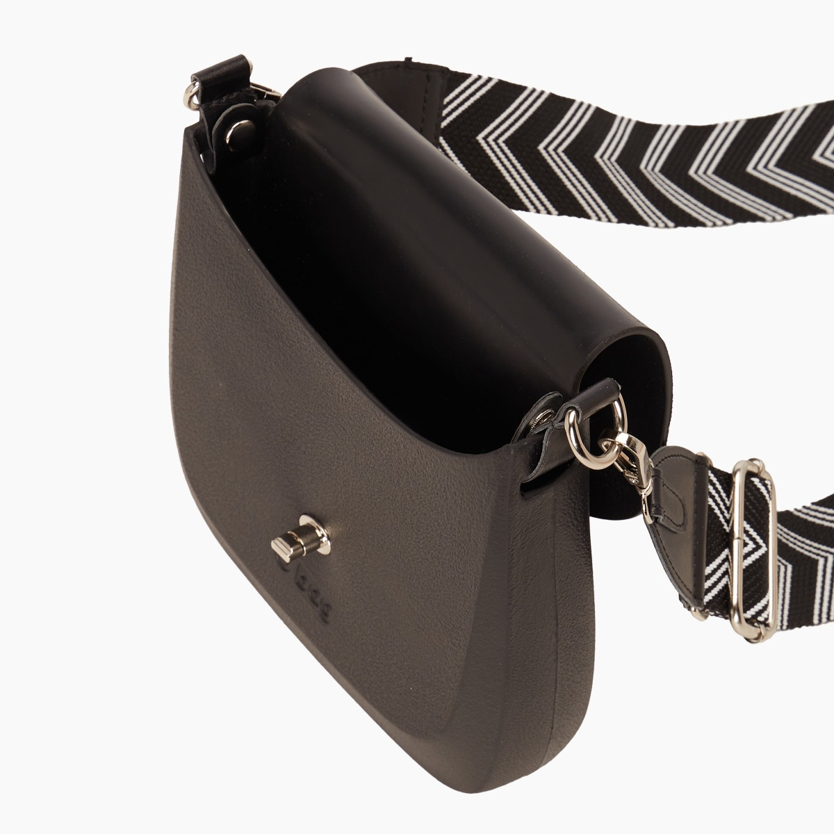 Borsa composta O bag chase nera tracolla regolabile disegno freccia 3D - O bag Official Website