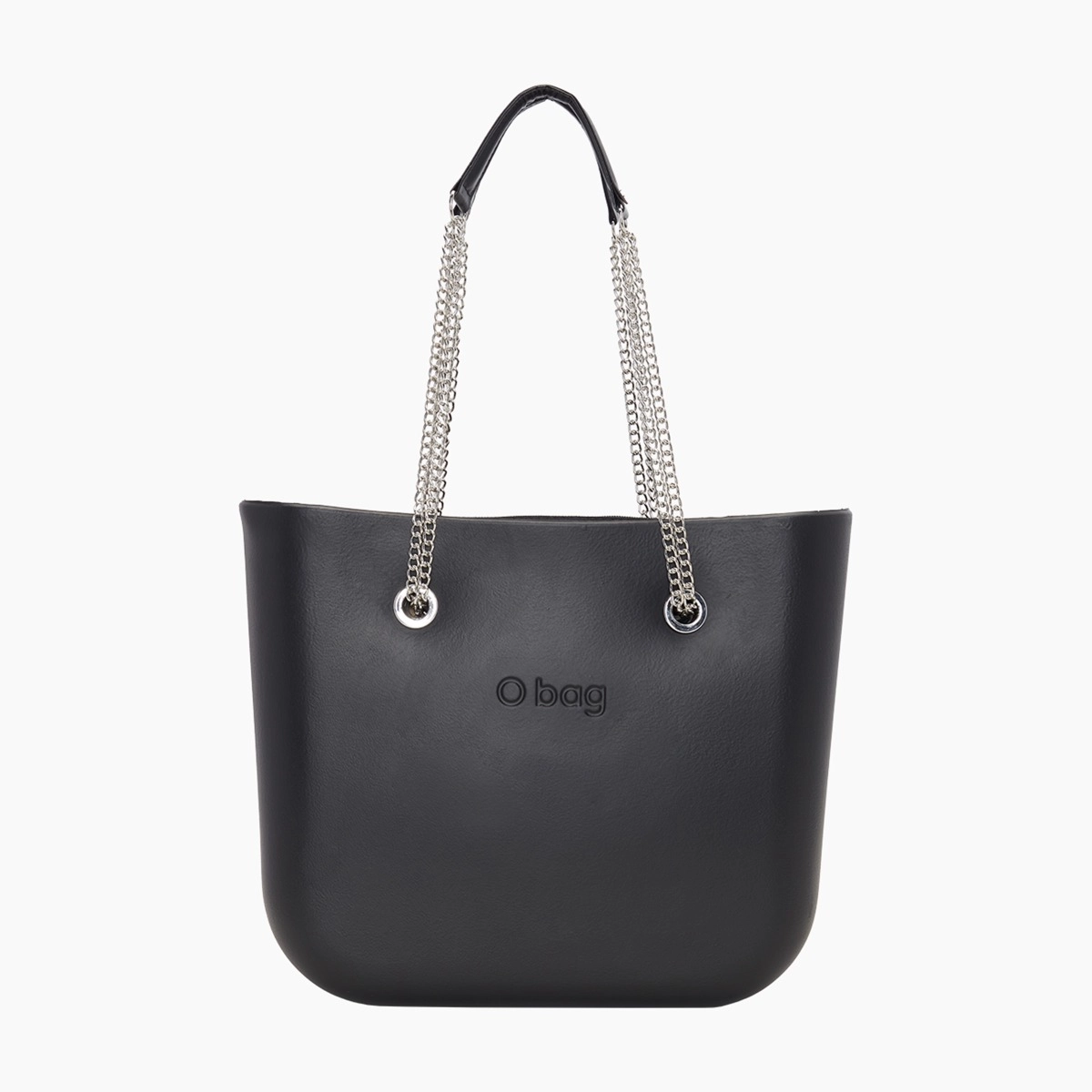 Borsa composta O bag manico lungo catena a "T" e sacca canvas nero - O bag Official Website