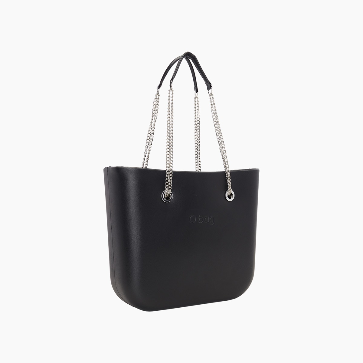 Borsa composta O bag manico lungo catena a "T" e sacca canvas nero - O bag Official Website