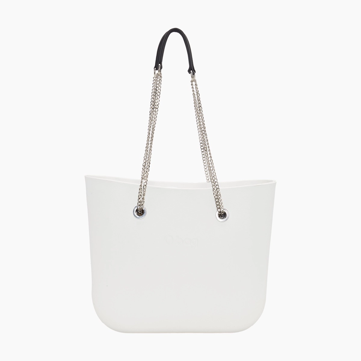 Borsa composta O bag manico lunco a catena "T" e sacca canvas latte - O bag Official Website
