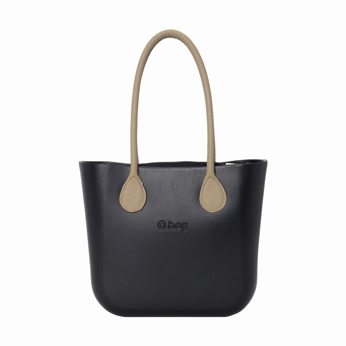 Borsa composta O bag mini nero manico lungo martellato e sacca canvas - O bag Official Website