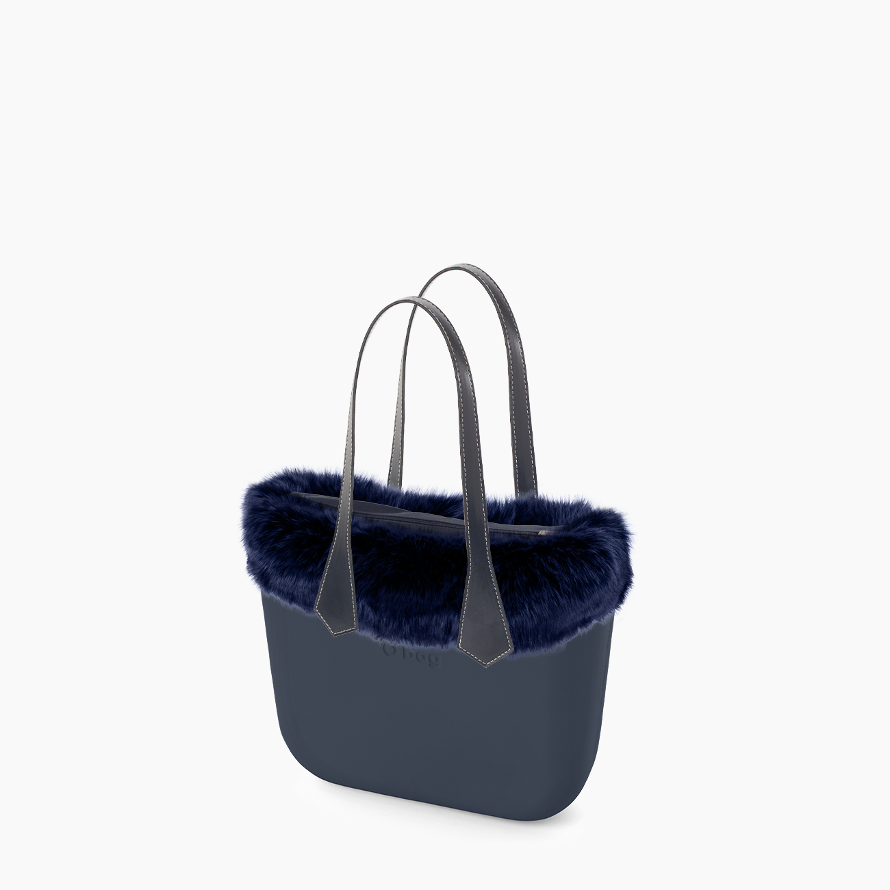 O bag navy blue and eco fur - O bag Official Website