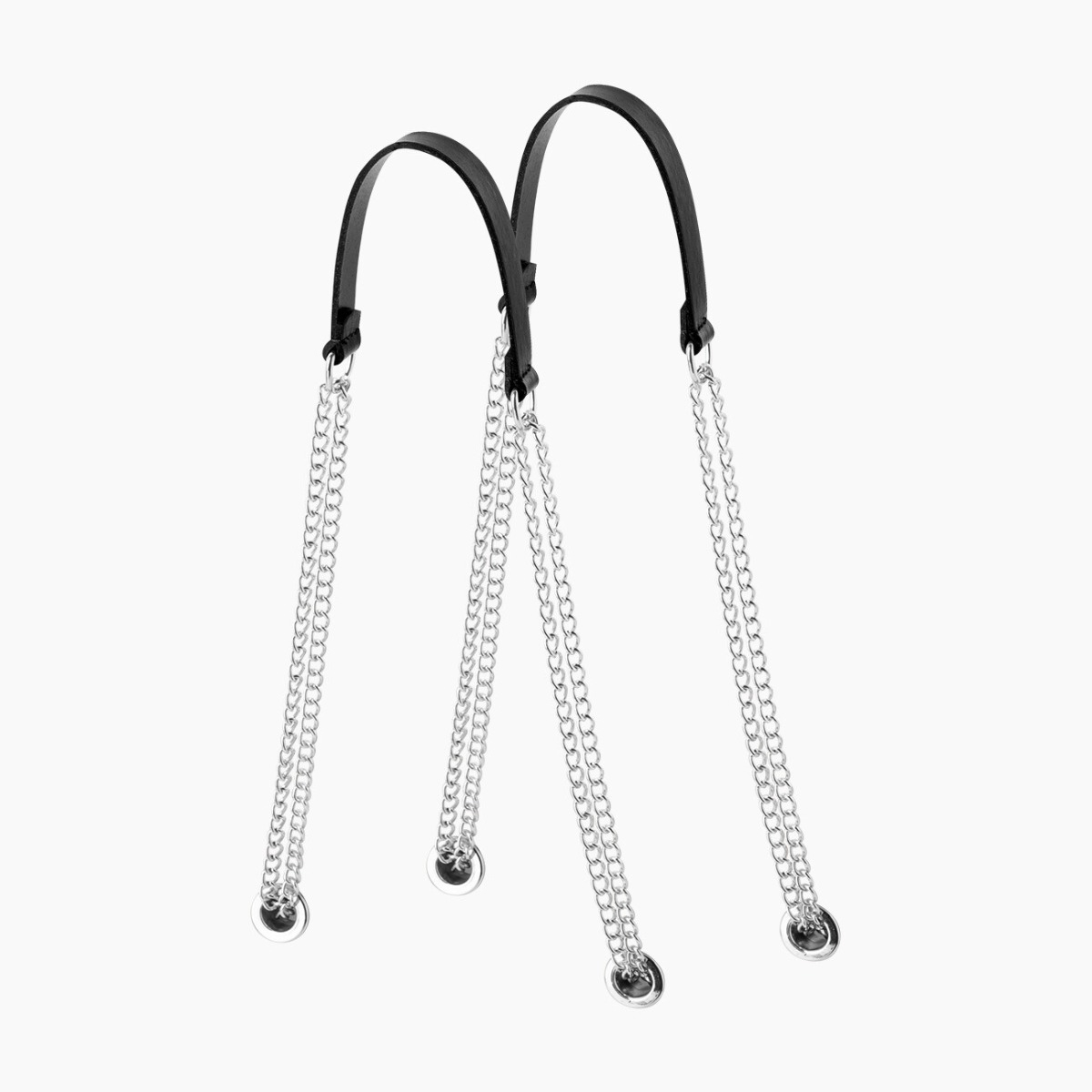 Manico nero doppia catena a "T" - O bag Official Website