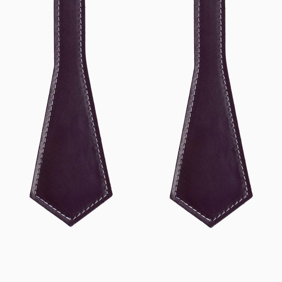 Manico lungo a punta con impunture burgundy effetto nappa - O bag Official Website