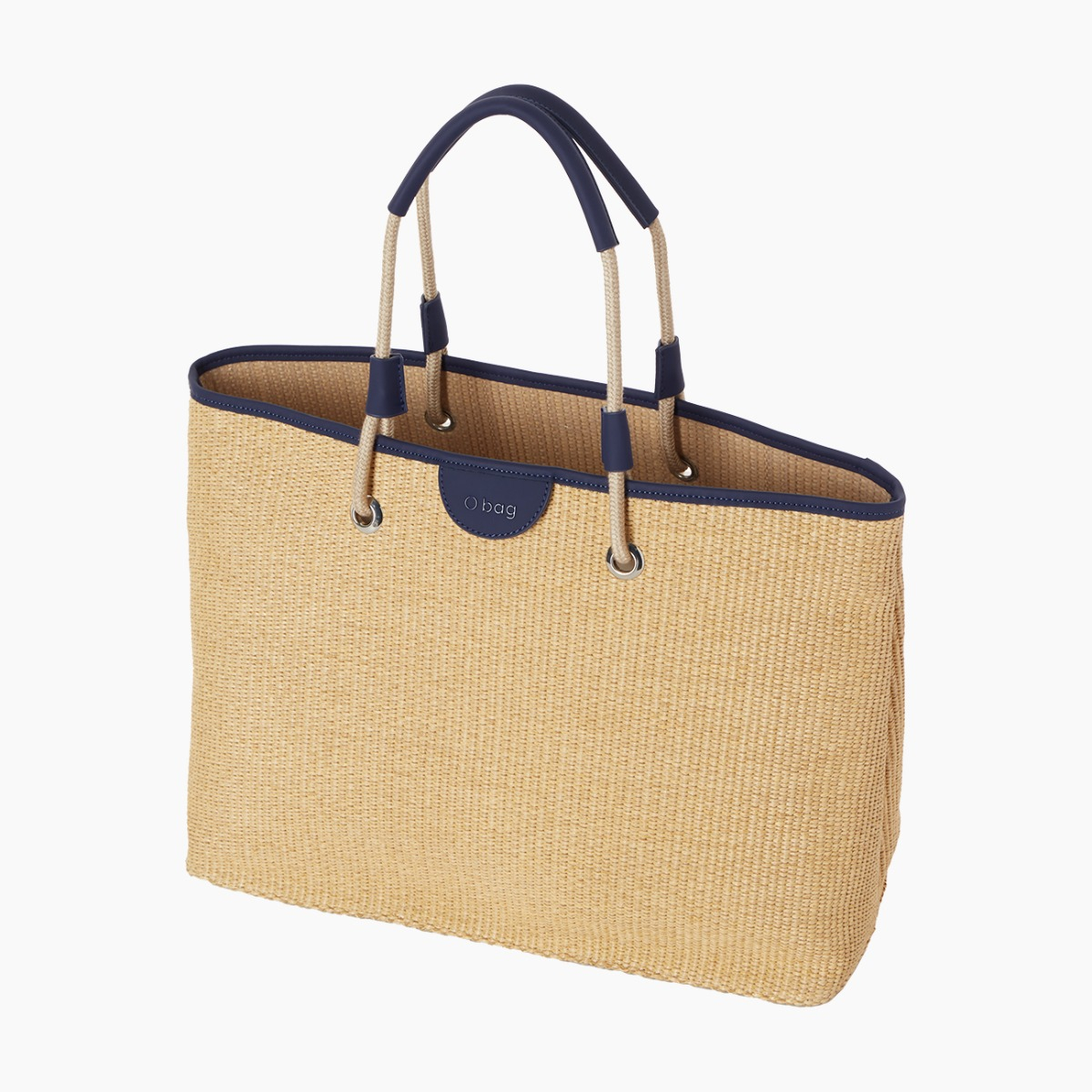 O bag miami aus Raffia in Navyblau - O bag Official Website