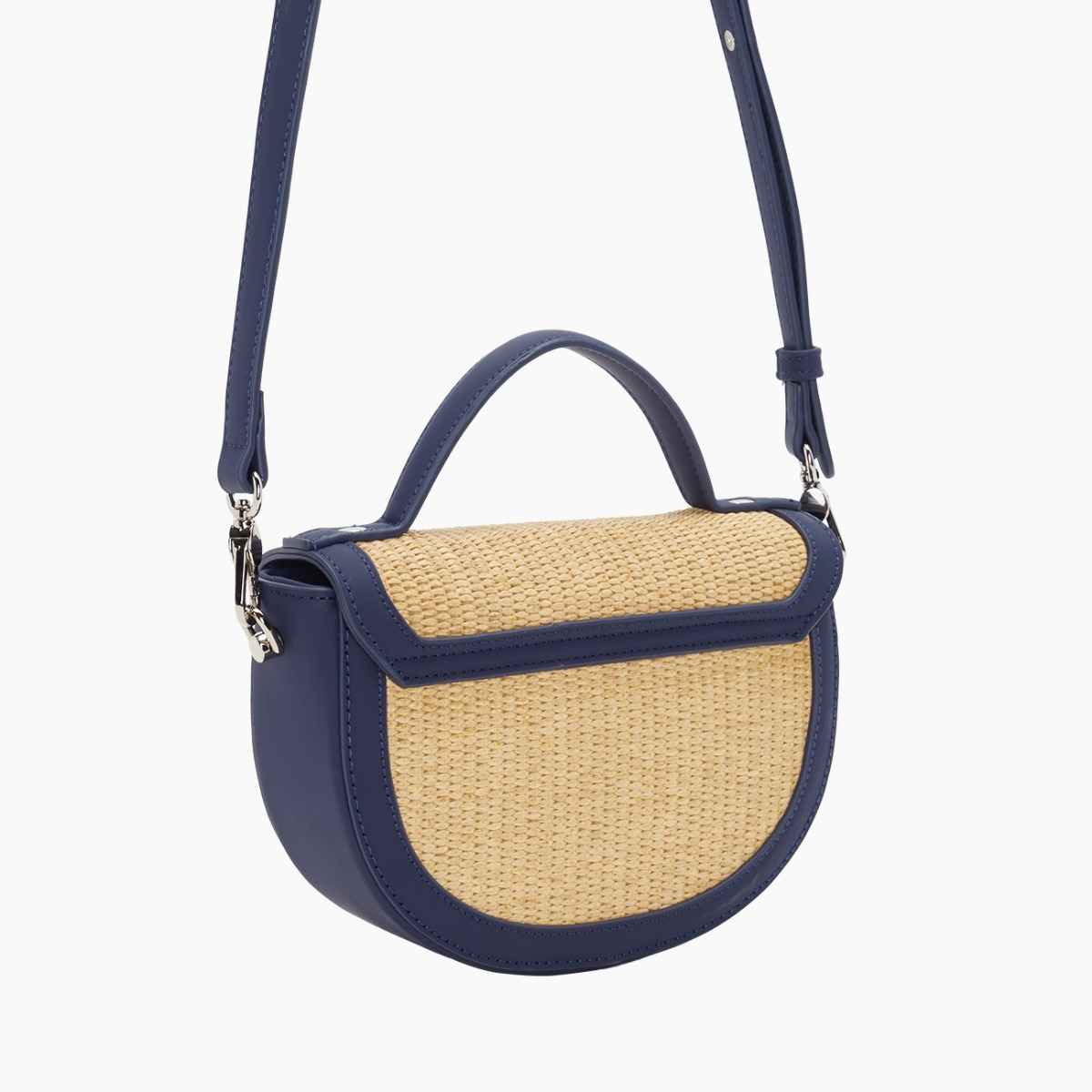 O bag praga aus Raffia in Navyblau - O bag Official Website