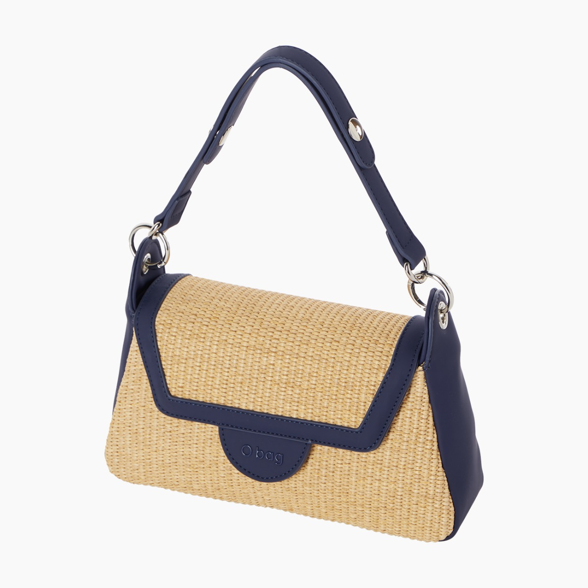 O bag paris aus Raffia in Navyblau - O bag Official Website