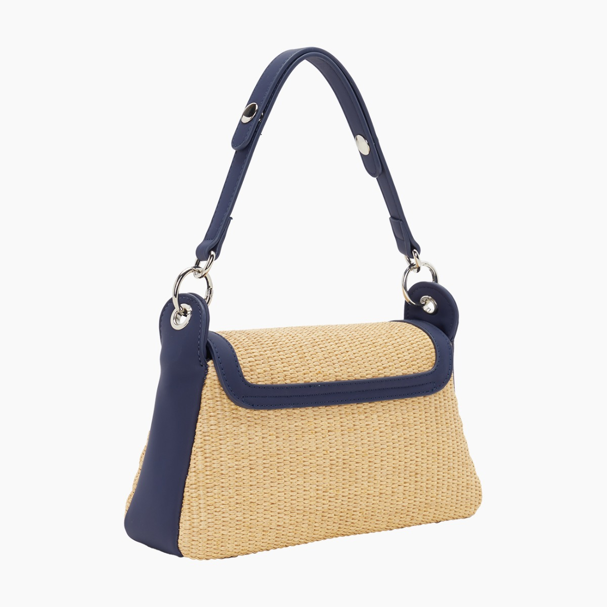 O bag paris aus Raffia in Navyblau - O bag Official Website