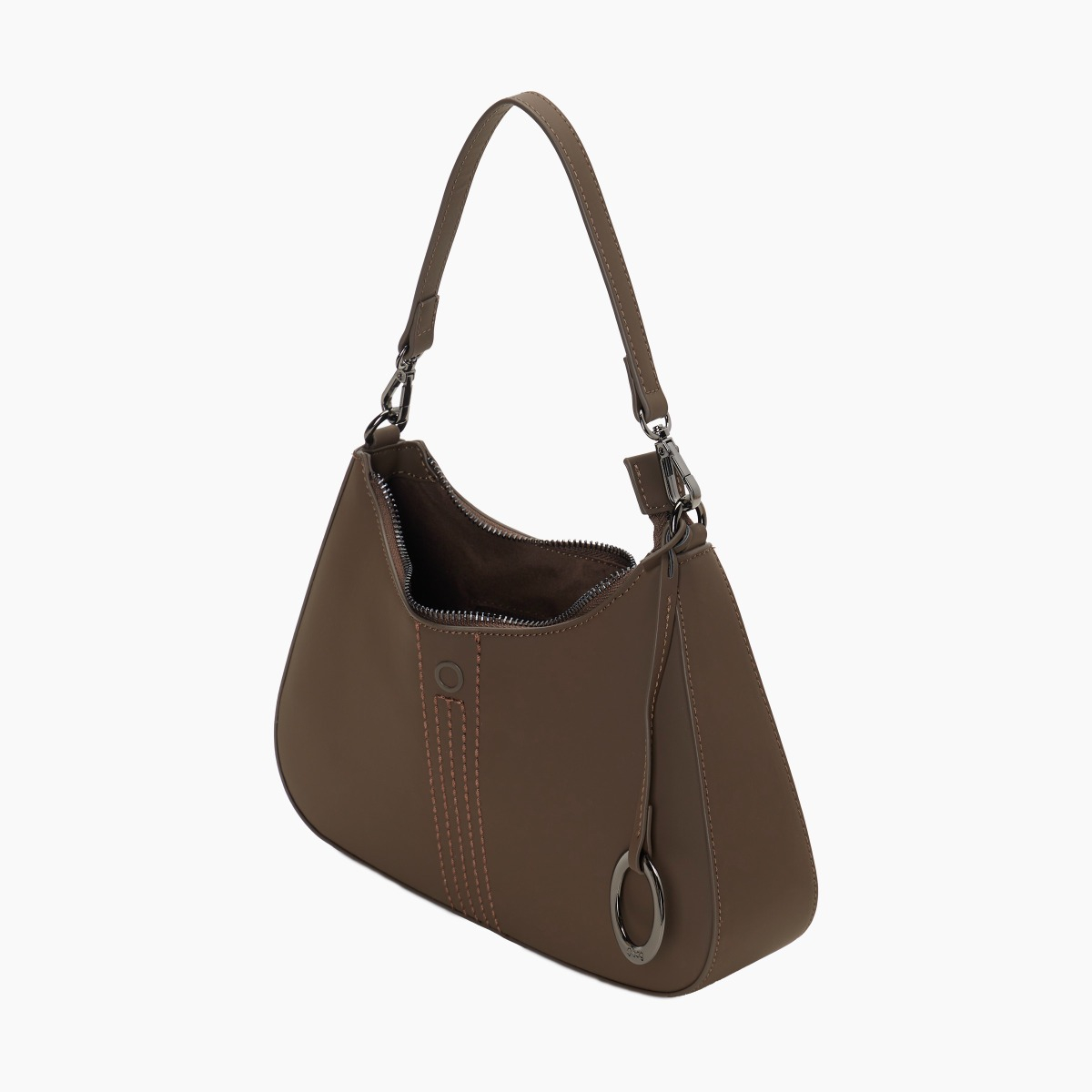 Schultertasche O bag cortina schokolade gummiertes Gewebe - O bag Official Website