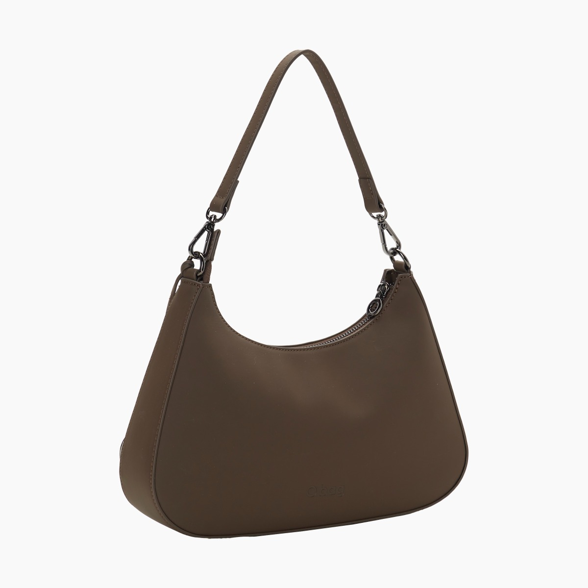 Schultertasche O bag cortina schokolade gummiertes Gewebe - O bag Official Website