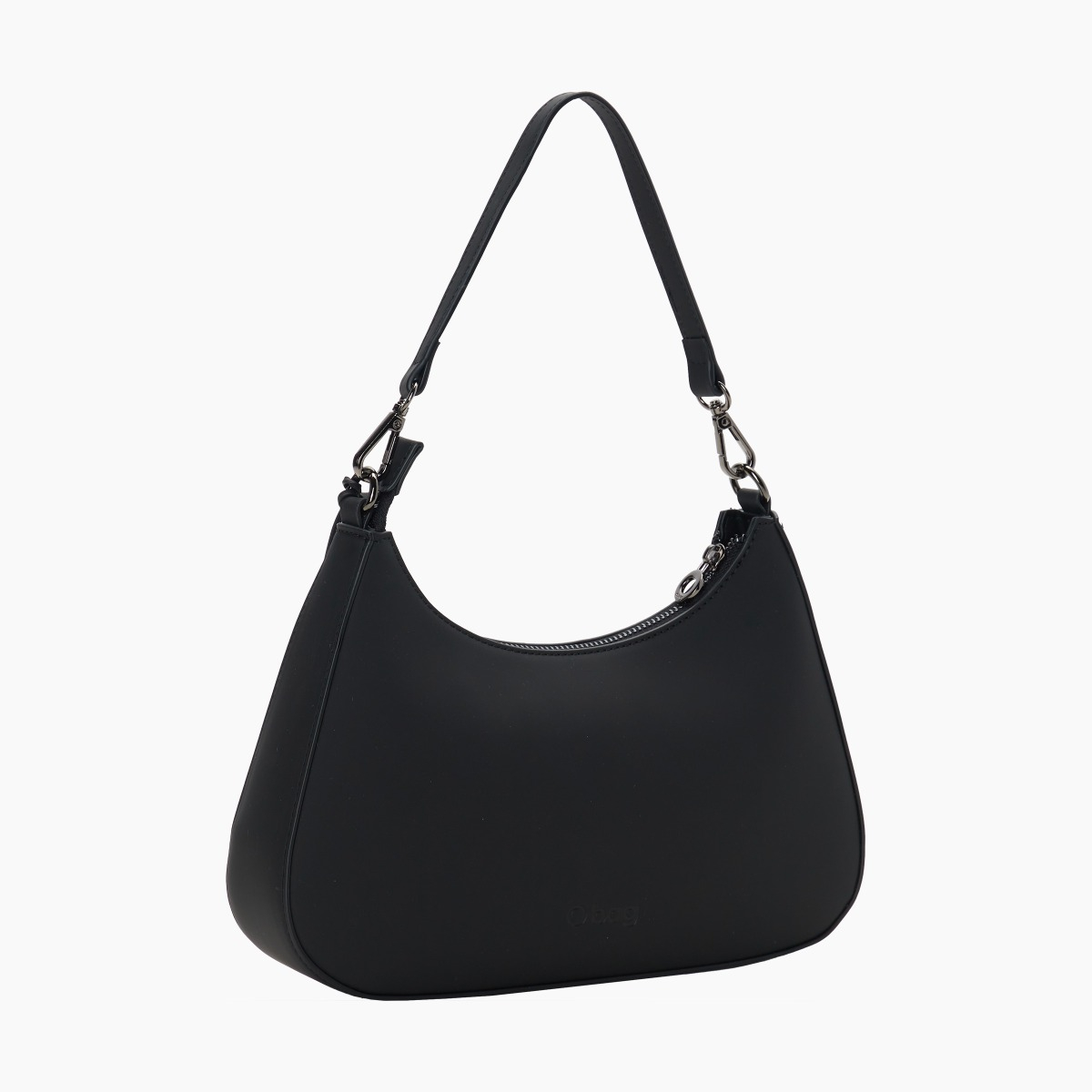 Schultertasche O bag cortina schwarz gummiertes Gewebe - O bag Official Website