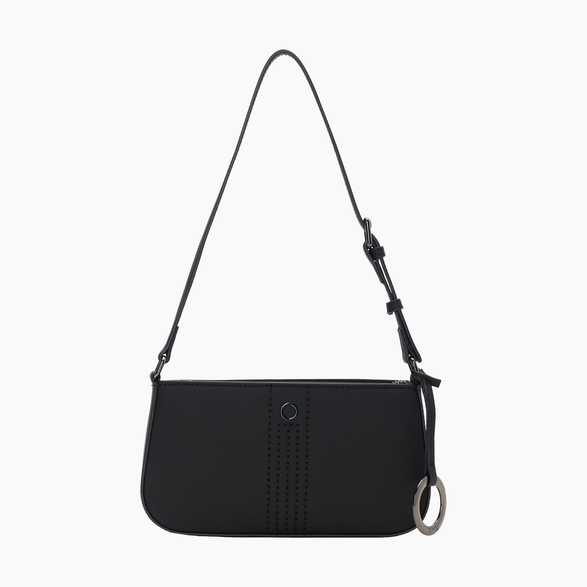 Umhängetasche O bag verbier schwarz gummiertes Gewebe - O bag Official Website