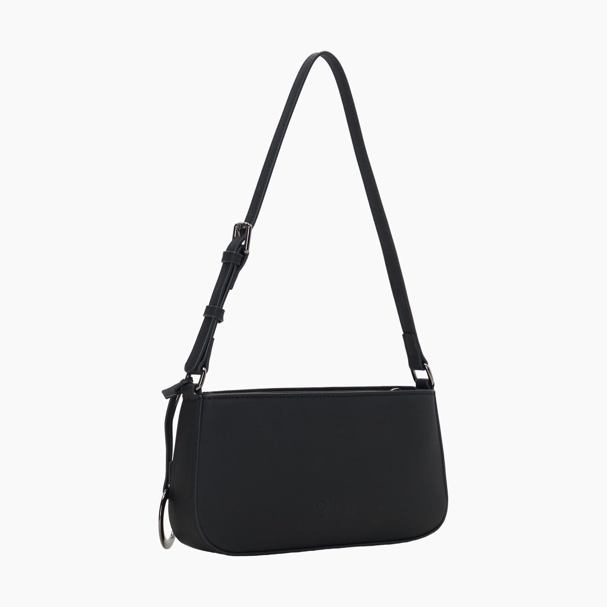 Umhängetasche O bag verbier schwarz gummiertes Gewebe - O bag Official Website