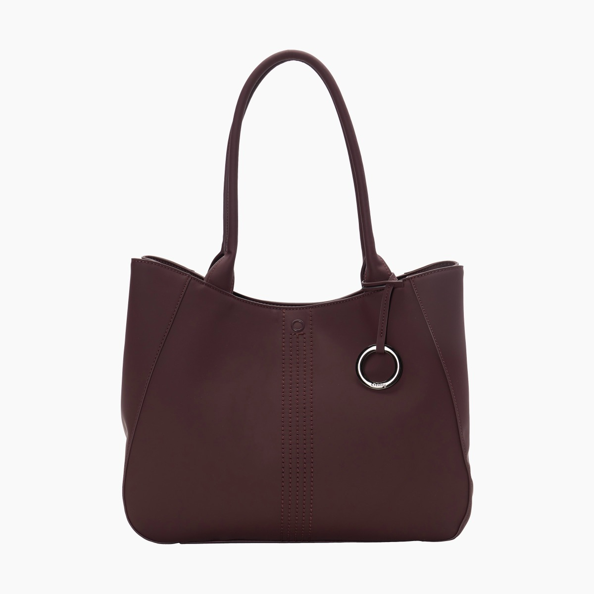 Shopper-Tasche O bag courmayer bordeaux gummiertes Gewebe - O bag Official Website
