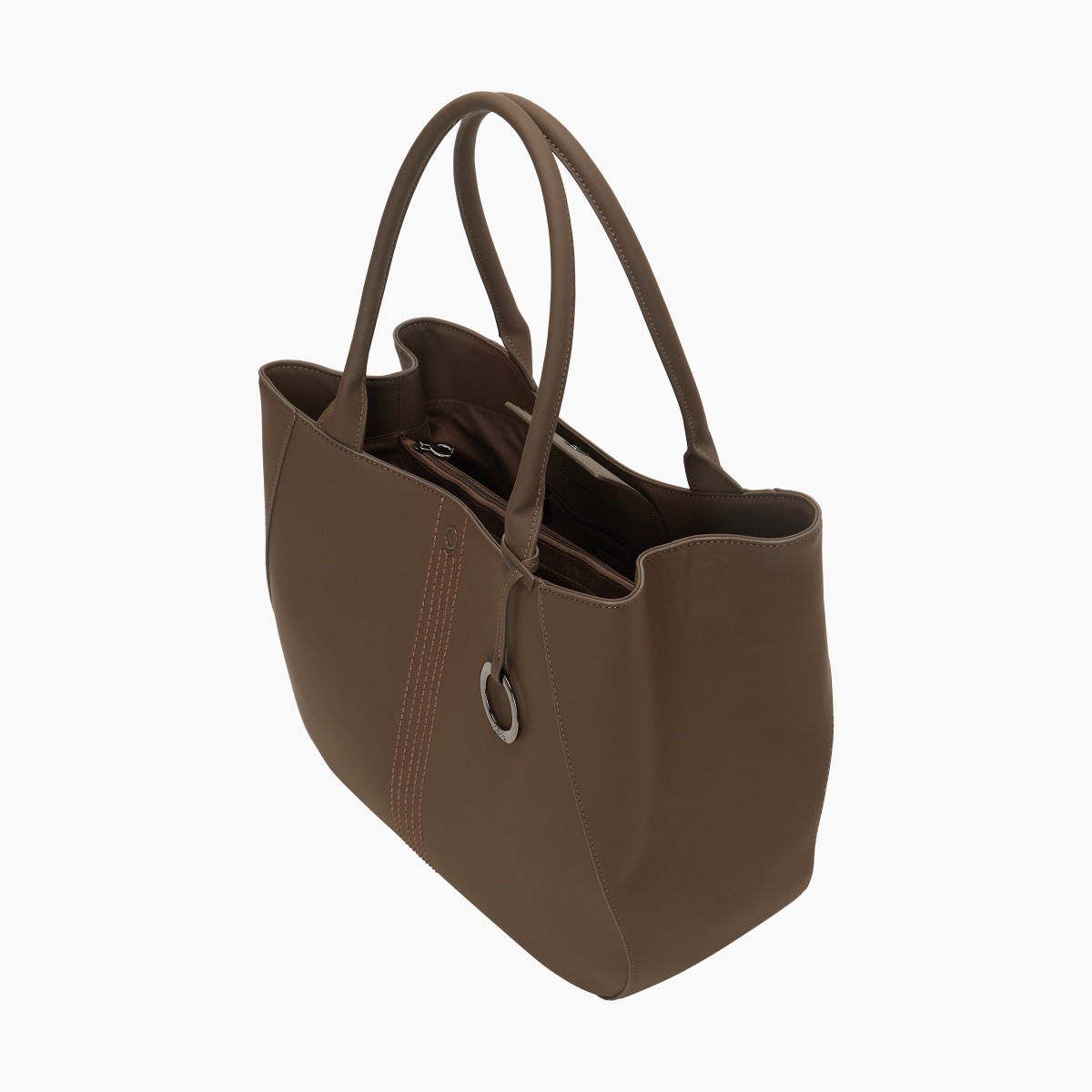 Shopper-Tasche O bag courmayer schokolade gummiertes Gewebe - O bag Official Website