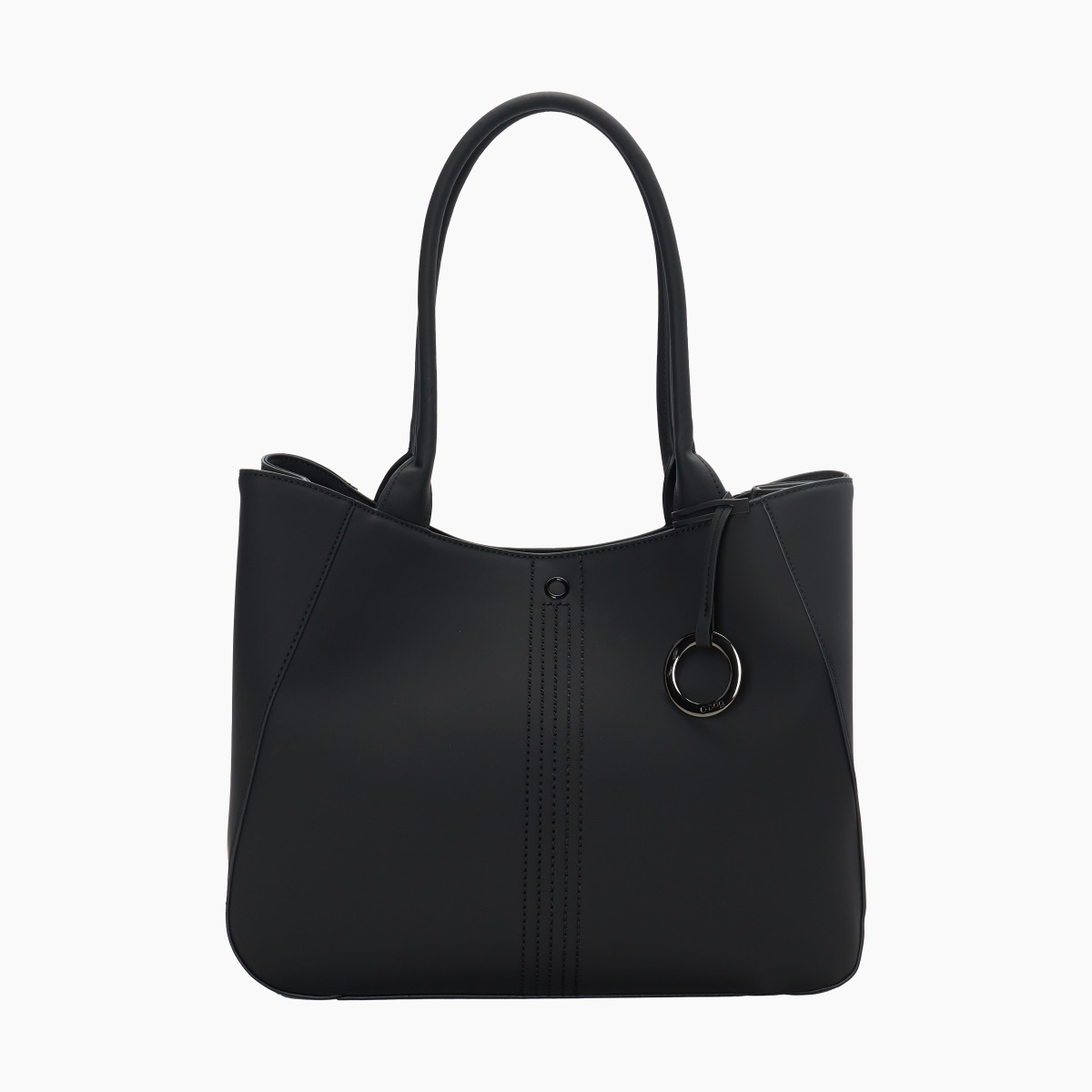 Shopper-Tasche O bag courmayer schwarz gummiertes Gewebe - O bag Official Website