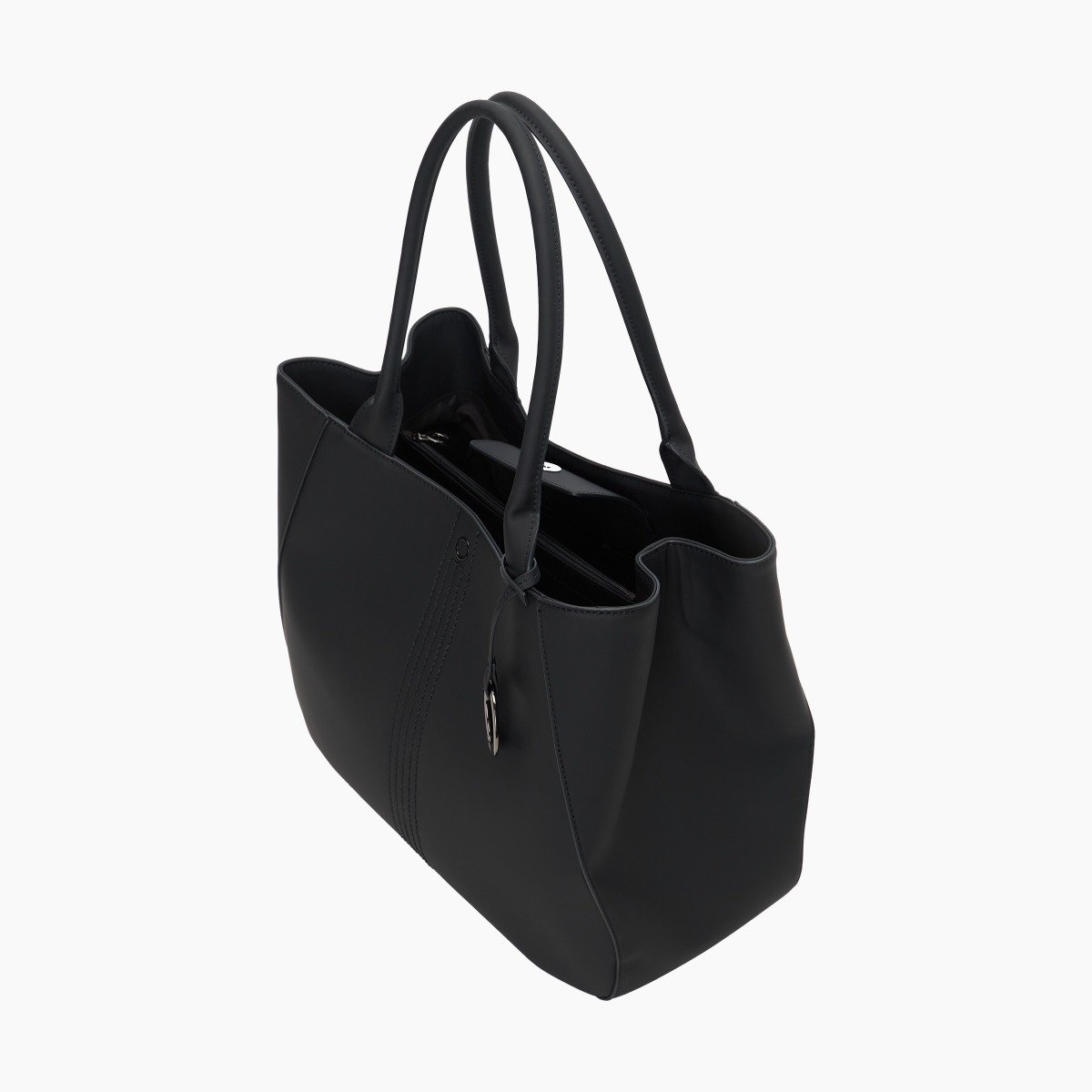 Shopper-Tasche O bag courmayer schwarz gummiertes Gewebe - O bag Official Website